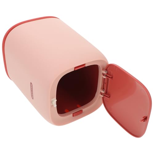 Poubelle avec couvercle élimine les odeurs de table basse format compact rose
