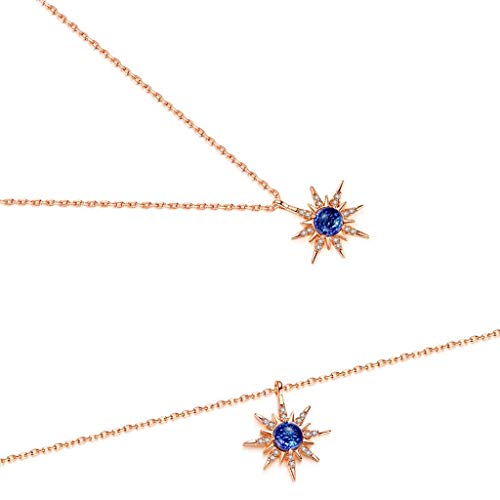 Collier S925 en zircone carré et pendentif fleur de soleil élégant