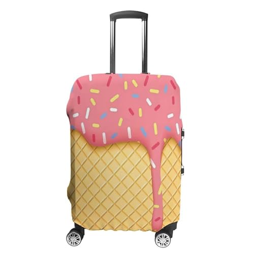 Carry on Luggage Cover Ice Cream And Waffle Suitcase Covers for Luggages Tsa Approved Travel Luggage Sleeve Protector Elastic Suitcase Protector Anti-Scratch Washable Fits 19-30 Inch Case -M