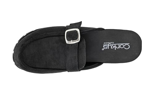 Corkys Footwear Just Precious 2.5-Inch Heel Wedges Black, Memory Foam Insoles, Slip-On Design, Chic Buckle & Stud Accents, Closed-Toe4