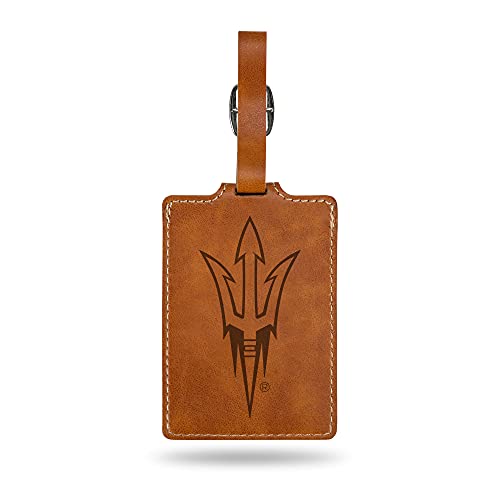 Rico Industries NCAA Arizona State Sun Devils Laser Engraved Ultra Suede Luggage Tag - Includes ID Card 2.75 * 3.5 inches