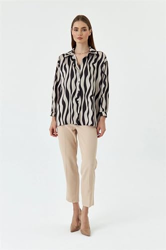 Image of GRECIILOOKS Women's Rayon Oversized Shirt | Korean Style Long Sleeve Oversized Button Down Shirts |Comfortable Rich Top for Office & Casual Outfits (Available in Plus Size)