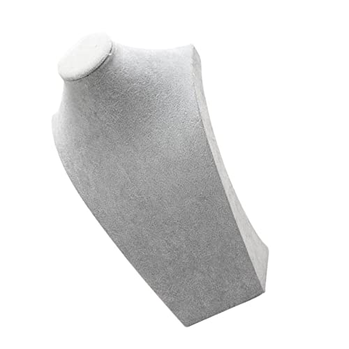 Ipetboom Présentoir à Colliers Visage Sculpté h 24 Cm En Velours Glace, Cadre Modèle De Cou Portrait, Support Bijoux Décoratif Pour Rangement Maison Et Boutique
