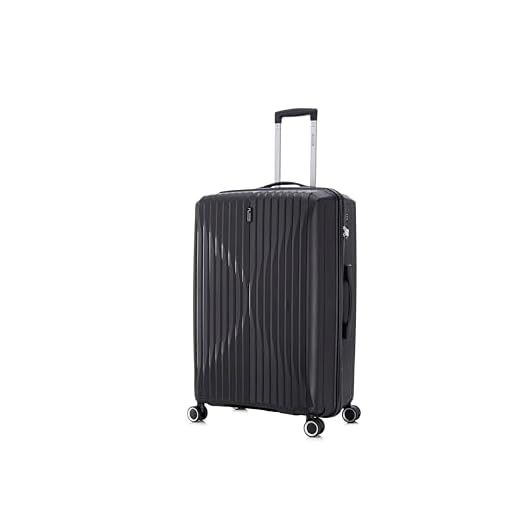 CELIMS - Valise Grande en Polypropylène | Modele 2025 | Taille 75cm 23kg | Serrure TSA | 8 roulettes 360 | Noir