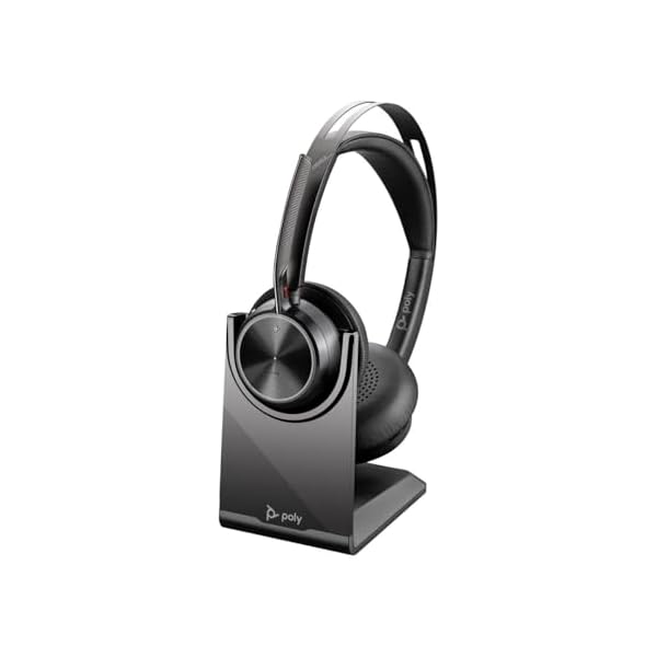Poly Voyager Focus 2 USB-C-C Headset +USB-C/A Adapter + Charging Stand