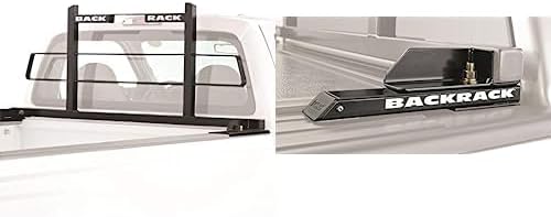 RealTruck Backrack Original Rack Frame + Hardware Kit for use w/Low-Profile Tonneau Cover, Combo | No Drill, Black | 15004 & 40112 | Fits 2004-2014 Ford F-150