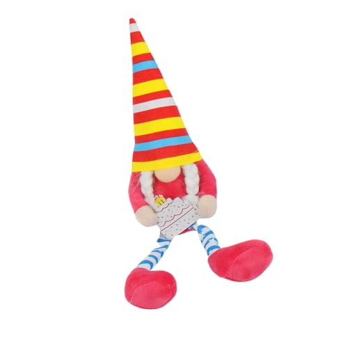 レインボーストライプノームぬいぐるみぬいぐるみ人形長い脚スカンジナビアトムテス卓上飾り誕生日パーティーの装飾ギフトソフトぬいぐるみオーナメント