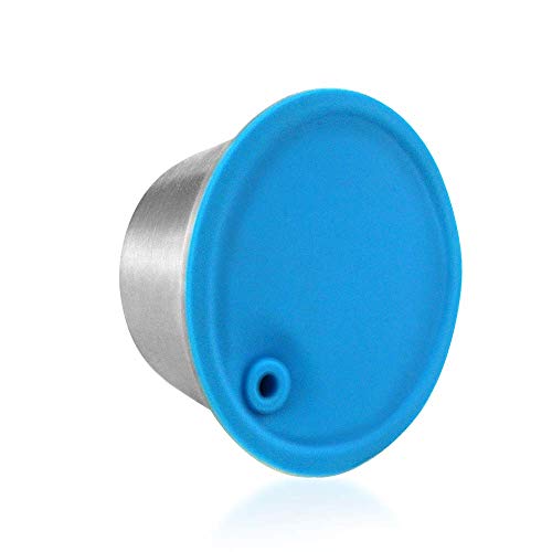 Blusea Cápsula de café reutilizável, aço inoxidável, uso repetido, filtro de café, compatível com má