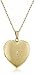 Collier à pendentif cœur avec or jaune 14 carats et diamants - 0