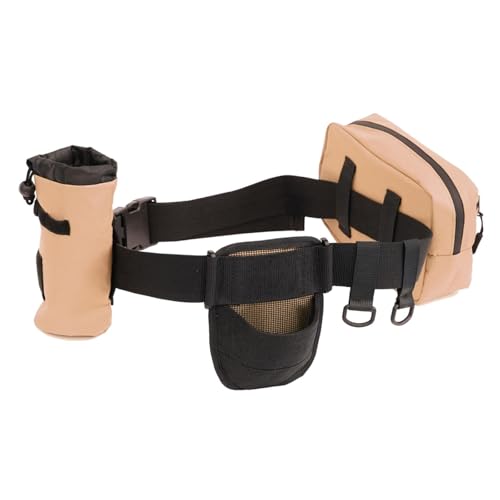 FytStycale Sea Fishing Belt Angler Waist System with Rod Support Easily Install for Big Sturdy Detachable Bag Multipurpose, Khaki