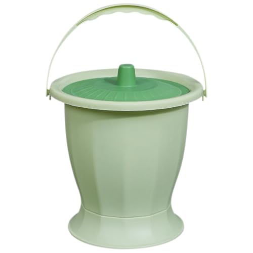 Gatuida 部屋 ポット 蓋付き、 ポータブル 便器、 つばつん トイレ、 寝室 小便器、 プラスチック つばさみ おしっこ ポット バケツ、 ベッドサイド 夜用 小便器 用 大人 患者 高齢者 女性用 グリーン