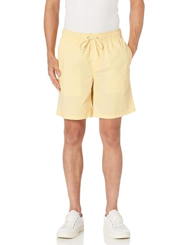 Image of Amazon Essentials Men's 8 inch Inseam Relaxed-Fit Cotton Drawstring Pull-On Walk Shorts, Summer-Weight