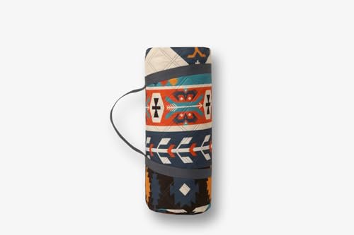 Image of Maximus Picnic Blanket Waterproof Camping Mat 200cm Large Beach Picnic Mat with Portable Handy Tote for Travel Sports Home Yoga Park Grass Mat for Baby (Navy Blue Diamond Pattern)