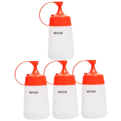 FIXOSHEE 4 piezas Botellas Exprimibles para Salsa Botes Reutilizables para Miel y Aderezos Envases Compactos para Condimentos Frascos Prácticos para Cocina
