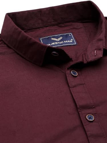 Image of Majestic Man Men Classic Slim Fit Pure Cotton Casual Shirt