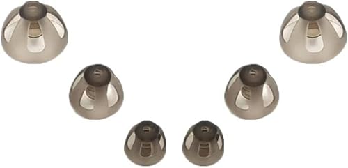 Hearing Aid Domes Smoky Gray Tips Ear Pieces Comfortable for Open Fit BTE Sound Amplifier PSAP Kit Invisible, except for RIC 5+8+10mm(Mixed * 6)