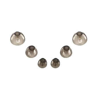 Hearing Aid Domes Smoky Gray Tips Ear Pieces Comfortable for Open Fit BTE Sound Amplifier PSAP Kit Invisible, except for RIC 5+8+10mmMixed * 6