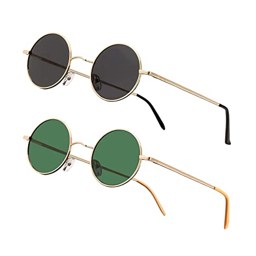 Image of Vintage Small Round Polarized Hippie Sunglasses for Men Women Circle Sun Glasses NP1002