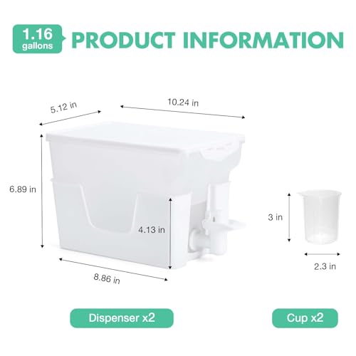 Conworld Laundry Detergent Dispenser, 1 Gallon Liquid Fabric Softener Dispenser for Laundry Room Organization, Laundry Soap Dispenser for Liquid Detergent, Bleach (2 Pcs) - Image 6