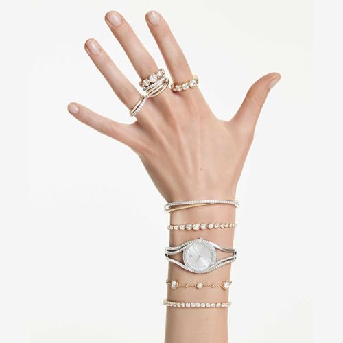 Swarovski Matrix Vittore band ring, Round cut, White, Gold-tone plated by Swarovski - Used condition - Image 6