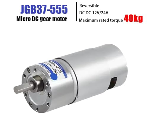 Moteur à basse vitesse JGB37-555 engrenage robuste 12V 38rpm inversable - 3