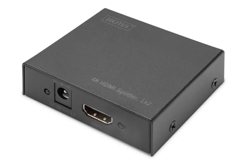 DIGITUS DS-46304 HDMI Splitter 1x2 - Input: 1-Port/Output: 2-Port - UHD 4K/30Hz HDTV: 4096 x 2160p - HDCP 1.3 - DTS Digital, Dolby Digital, DTS-HD, Dolby True HD, DSD Audio, HD/HBR