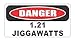 3pcs Danger 1.21 jiggawatts funny hard hat/helmet stickers