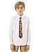Barry.Wang Fashion Kids Necktie Checked Pre-tied Ties for Boys Pocket Square Wedding Performance School