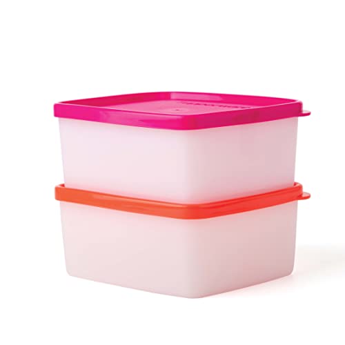 Tupperware FridgeMate 400 ml, 2 Stück (Pink/Orange)