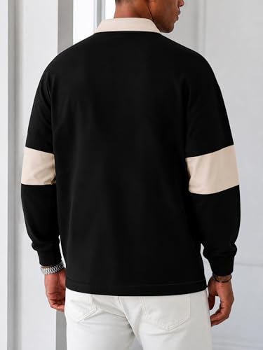 Image of Noble Monk Men's Polycotton Regular Fit Full Sleeves Polo T-Shirt
