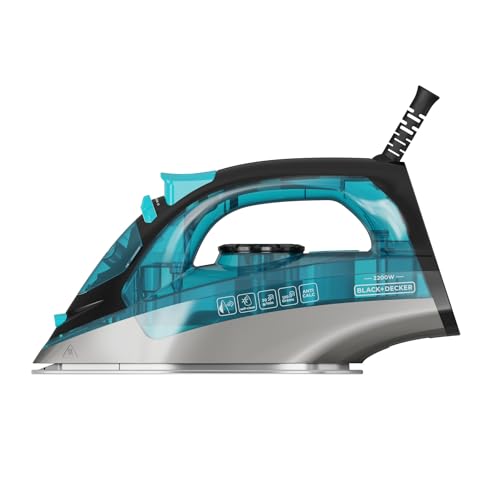 Black+Decker - Plancha de Vapor 2200W | Vapor Continuo 30g/min | Golpe de Vapor 120g/min | Suela Acero Inoxidable | Sistema Antical y Antigoteo | Planchado Vertical | Spray de Agua | Punta Precisa
