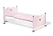 Produktbild Pinolino Jugendbett Prinzessin Karolin, romantisches Jugendbett (200 x 90 cm) aus aus vollmassiver Fichte, weiß und rosa lasiert und golden lackiert, Roll-Lattenrost enthalten (Art.-Nr. 11 16 55 J)