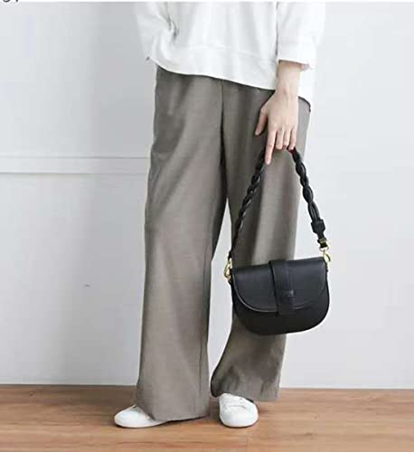 YXBQueen Black Bags for Women Purses and Handbags PU Leather Crossover Bag Over the Shoulder Bags, Black Saddle Bags3