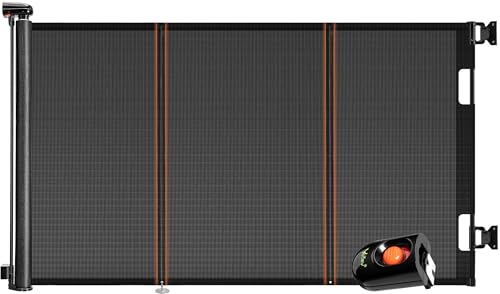 Ycozy Cancelletto per Bambini Estensibile Scale 0-200cm Cancelletto per Cani con Barre Rinforzato Impedire Strisciamento, Retrattile Cancello Bambini per Scale Barriera Interni Esterni