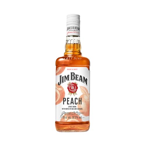 Jim Beam Peach, Whiskey Spirituose mit exotischem Pfirsichgeschmack, 700ml, 32,5 Prozent