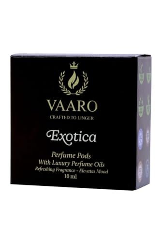 Image of VAARO Hanging Car Perfume Pods - Crafted to Linger (EXOTICA)| Air Freshner Diffuser with wooden Cap |10ml| Natural Luxury Oils| Long Lasting Perfume Pod| Fruity Fragrance For Car Interior|Car Perfume