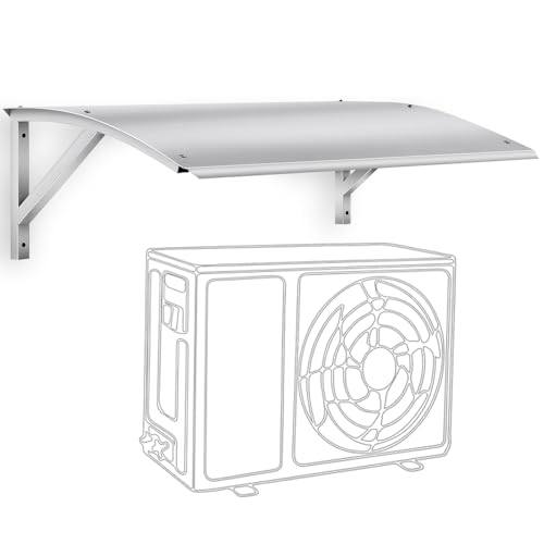 MorningRo Mini Split Abdeckung für Klimaanlage AC Einheiten Schutz Schatten Kompressor Markise Verzinkter Stahl Wärmepumpenabdeckung für Außeneinheiten Baldachin UV Regen Schnee Schutz Blatt