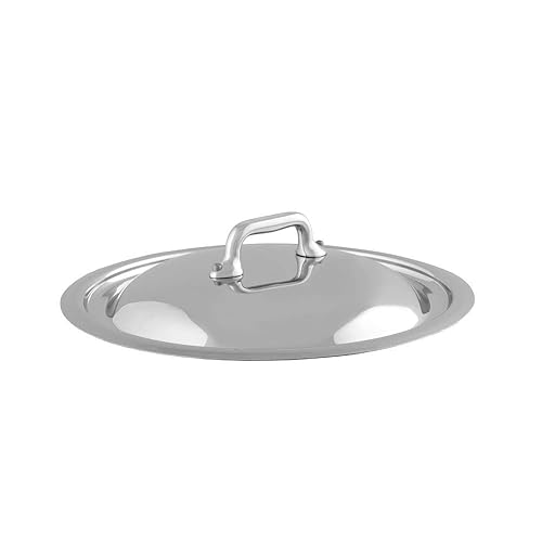 Mauviel Stainless Steel Lid With Cast Stainless Steel Handle, 8-in, Made In France