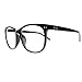 Oversized Eyeglasses Square Large Lenses Stars Pattern Reading Glasses Readers (Black, 2.5)