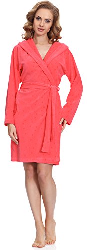 Merry Style Bata Ropa de Casa Lenceria Mujer MS542 (Coral, XL)