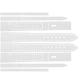 DOITOOL Gabarit de Bracelet de Montre en Acrylique 2 Sets Protection, Pochoir pour Bracelet Cuir, Loisirs Créatifs, Modèles Précis pour Confection Artisanale