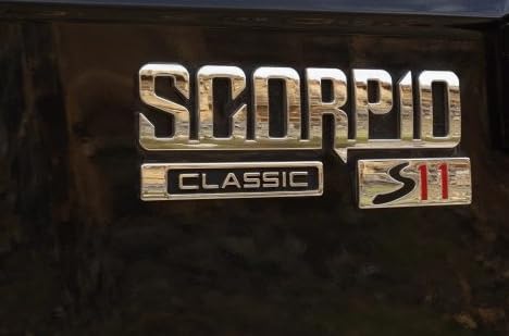 CAR Badge Emblem Monogram Logo Decals wrap Sticker Symbol 3D Compatible with Mahindra Scorpio Classic S11 kit-picture-29