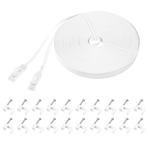 Câble Ethernet Cat 6 blanc pour connecter le routeur du salon