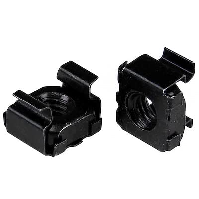 Image of Rpi shop - M6 Cage Nuts, M6 Mounting Cage Nuts for Server Shelves Rack & Cabinet, Black Finish, Pack of 30Pcs