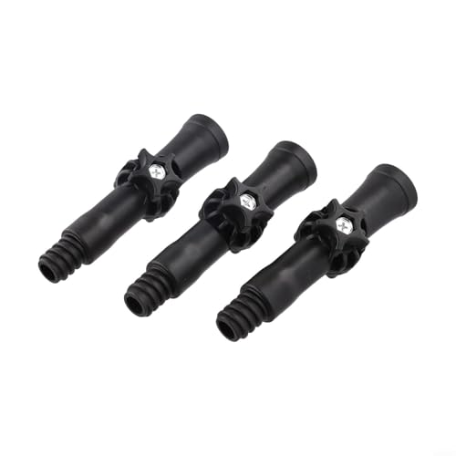Hosrivae Joint articulé pivotant à 270 degrés pour tiges télescopiques, compatible avec les rouleaux de peinture, outils de nettoyage, accessoire de perche, noir, 13,3 x 3 cm (3 pièces)