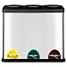 T-LOVENDO.ES Cubo de Basura reciclaje 3 compartimentos, Papelera triple de cocina, 3x...