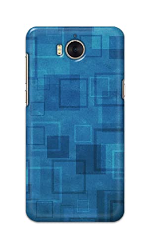 Image of Printed Hard Back Cover Case for Huawei Y5 2017 | Huawei Y6 2017 | Nova Young Back Cover (Plain Azure Blue) -1302