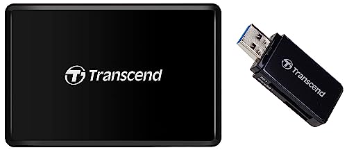 Image of Transcend TS-RDF8K2 USB 3.1 Gen 1 SDXC /SDHC UHS-I, microSDXC /SDHC UHS-I and CompactFlash Memory Cards Multi Card Reader USB Type-A & TS-RDF5K USB 3.1 Gen 1 Card Reader (Black)