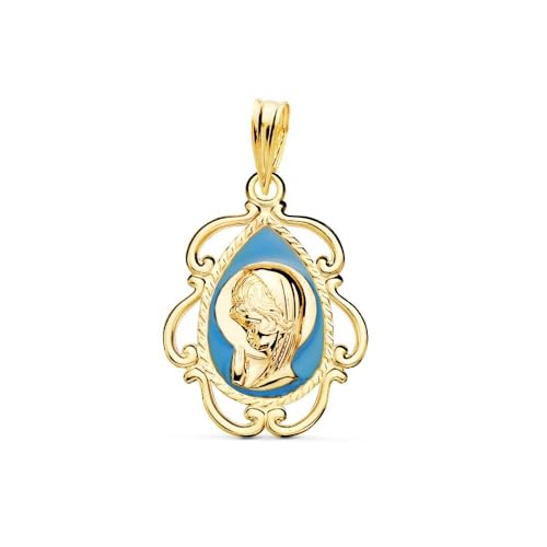 Medalla Virgen Niña oro azul Inmaculada Romero para recordar un día inolvidable