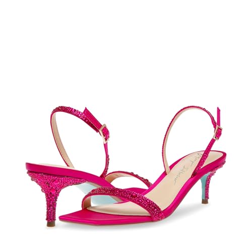 Betsey Johnson Womens Rebel Satin Dressy Slingback Heels